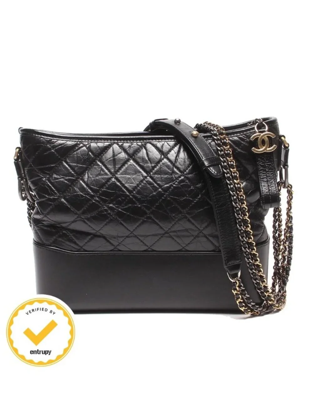Chanel Chain Shoulder Bag Quilted Hobo Large Gabriel